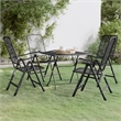 Bowery Hill Expanded Metal Mesh With E-Coating Garden Dining Set - Gray