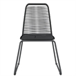 Bowery Hill Powder-Coated Steel & PE Rattan Large Garden Dining Set in Black