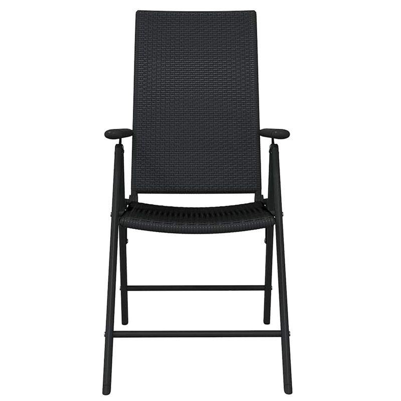 Bowery Hill Contemporary Weather-Resistant Garden Dining Set in Black