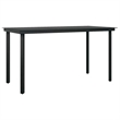 Bowery Hill Contemporary Weather-Resistant Garden Dining Set in Black