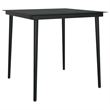 Bowery Hill Powder-Coated Steel & PE Rattan Garden Dining Set in Black