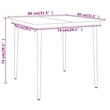 Bowery Hill Powder-Coated Steel & PE Rattan Garden Dining Set in Black