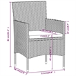 Bowery Hill PE Rattan & Powder-Coated Steel Garden Dining Set in Gray