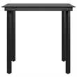 Bowery Hill PE Rattan & Powder-Coated Steel Garden Dining Set in Gray