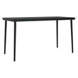 Bowery Hill PE Rattan/Powder-Coated Steel Garden Dining Set in Black