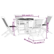 Bowery Hill Solid Teak Wood Compact Foldable Outdoor Dining Set in Brown