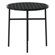 Bowery Hill Poly Rattan/Powder-Coated Steel Garden Dining Set in Black