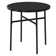 Bowery Hill Poly Rattan/Powder-Coated Steel Garden Dining Set in Black