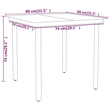 Bowery Hill Powder-Coated Steel/PE Rattan Garden Dining Set in Black
