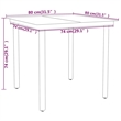 Bowery Hill Contemporary Powder-Coated Garden Dining Set in Black