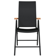 Bowery Hill Contemporary Weather-Resistant Garden Dining Set in Black
