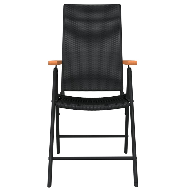 Bowery Hill Contemporary Weather-Resistant Garden Dining Set in Black