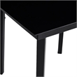 Bowery Hill Contemporary Powder-Coated Garden Dining Set in Black
