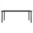 Bowery Hill Contemporary Powder-Coated Garden Dining Set in Black