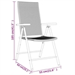 Bowery Hill PE Rattan 7 Piece Foldable Garden Dining Set in Black