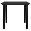 Bowery Hill Powder-Coated Steel & Cotton Rope Medium Dining Set in Black