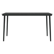 Bowery Hill Contemporary Powder-Coated Steel Dining Set in Black