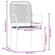 Bowery Hill Contemporary Powder-Coated Steel Dining Set in Black