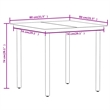 Bowery Hill PE Rattan and Powder-Coated Steel Standard Dining Set in Oak/Black