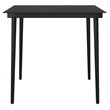 Bowery Hill PE Rattan and Powder-Coated Steel Dining Set in Oak/Black