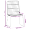 Bowery Hill PE Rattan/Powder-Coated Steel 7 Piece Set Dining Set in Black