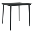 Bowery Hill PE Rattan/Powder-Coated Steel/Glass Medium Dining Set in Black