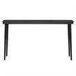 Bowery Hill PE Rattan/Powder-Coated Steel/Glass Garden Dining Set in Black