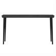 Bowery Hill PE Rattan/Powder-Coated Steel/Glass Garden Dining Set in Black