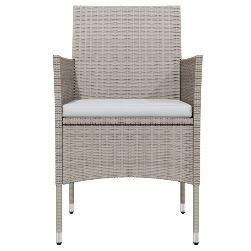 Bowery Hill Contemporary PE Rattan 5 Piece Garden Dining Set in Beige