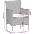 Bowery Hill Contemporary PE Rattan MediumGarden Dining Set in Beige