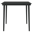 Bowery Hill Contemporary PE Rattan Medium Garden Dining Set in Black