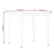 Bowery Hill Contemporary Weather-Resistant Garden Dining Set in Black