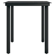 Bowery Hill Contemporary PE Rattan Durable Garden Dining Set in Black