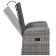 Bowery Hill PE Rattan/Powder-Coated Steel/Glass Garden Dining Set in Gray