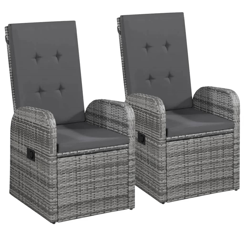 Bowery Hill PE Rattan/Powder-Coated Steel/Glass Garden Dining Set in Gray