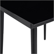 Bowery Hill PE Rattan/Powder-Coated Steel/Glass Garden Dining Set in Gray