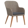 Bowery Hill Poly Rattan Medium Garden Dining Set in Brown and Black