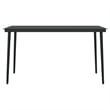 Bowery Hill Contemporary PE Rattan Durable Garden Dining Set in Black
