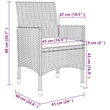 Bowery Hill Contemporary PE Rattan Medium Garden Dining Set in Gray