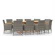 Bowery Hill Contemporary Weather-Resistant Garden Dining Set in Gray