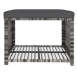 Bowery Hill Patio in Gray PE Rattan Large Patio Dining Set - Set of 4