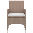 Bowery Hill Contemporary PE Rattan Medium Garden Dining Set in Beige