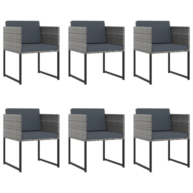 Bowery Hill Contemporary Poly Rattan 11 Piece Garden Dining Set in Gray