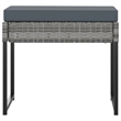 Bowery Hill Contemporary Poly Rattan 11 Piece Garden Dining Set in Gray