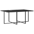 Bowery Hill Contemporary Poly Rattan 11 Piece Garden Dining Set in Gray