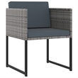 Bowery Hill Poly Rattan Large Seats 12 Garden Dining Set in Gray