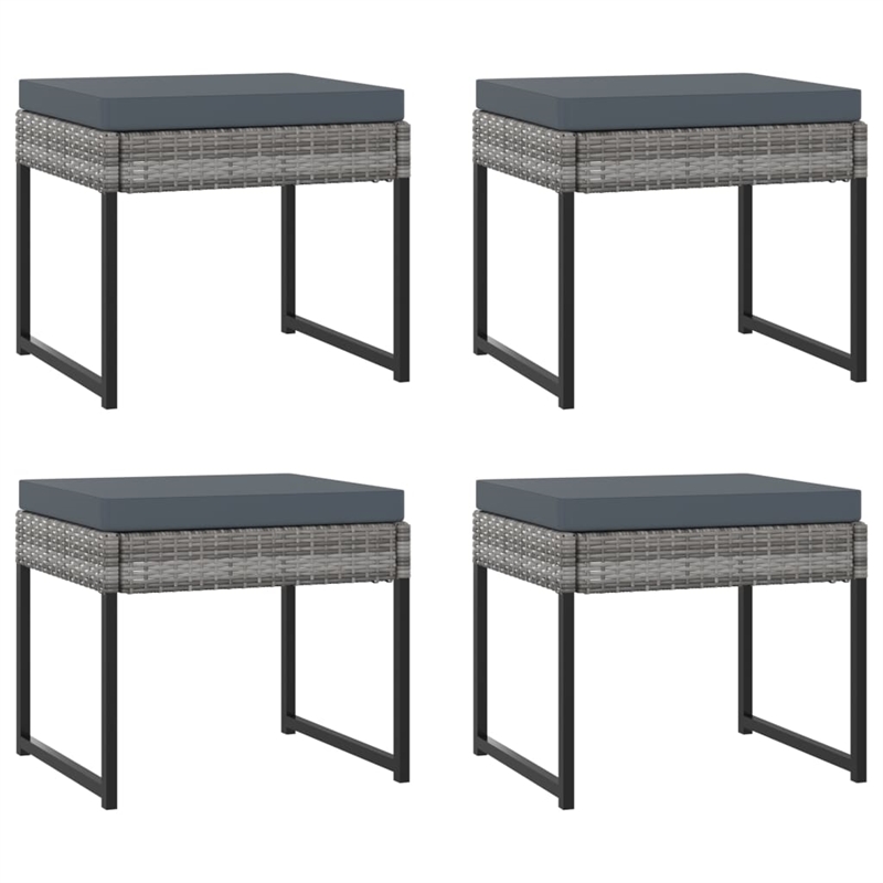 Bowery Hill Poly Rattan Large Seats 12 Garden Dining Set in Gray