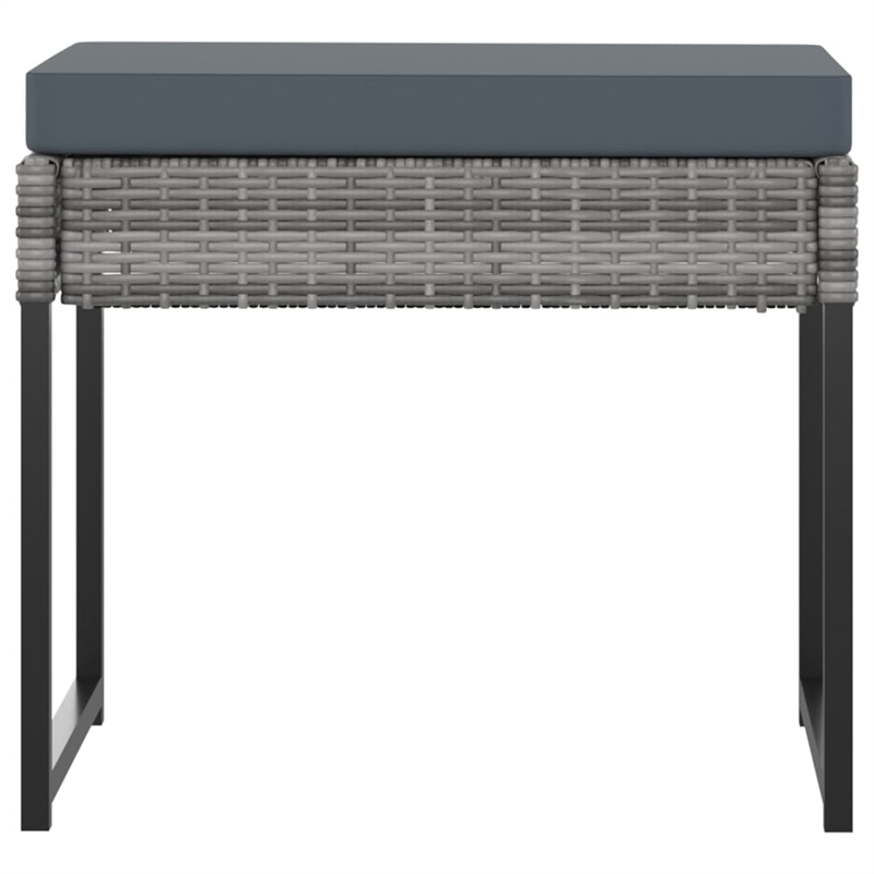 Bowery Hill Poly Rattan Large Seats 12 Garden Dining Set in Gray