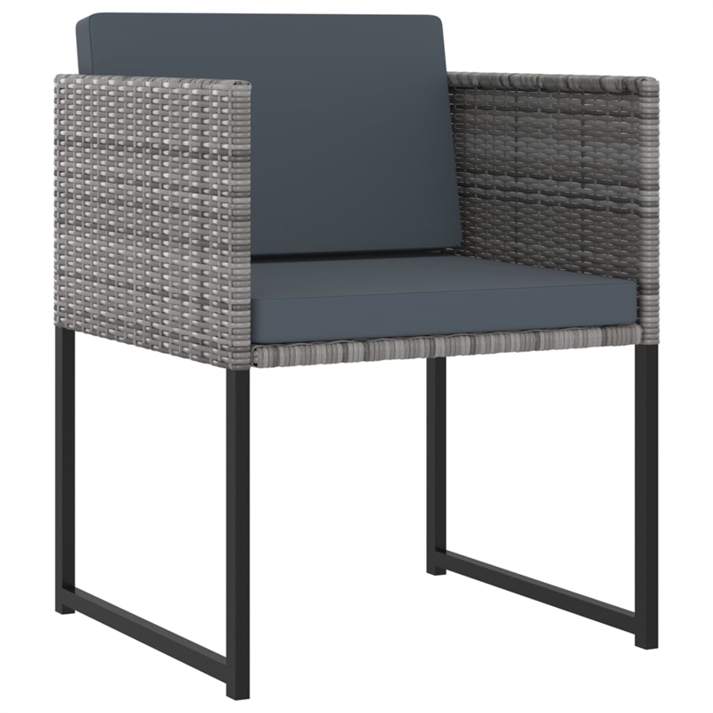 Bowery Hill Poly Rattan Large Seats 12 Garden Dining Set in Gray