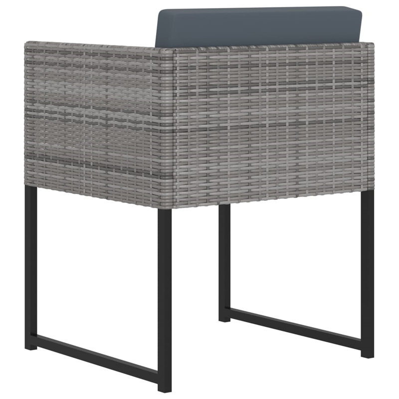 Bowery Hill Poly Rattan Large Seats 12 Garden Dining Set in Gray